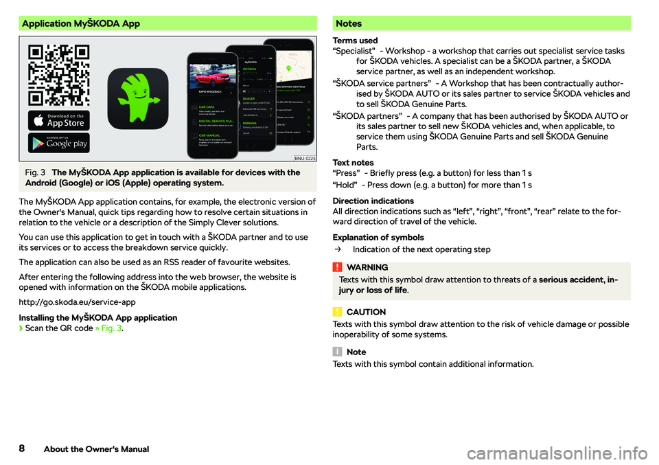 SKODA CITIGO 2019  Owners Manual Application My