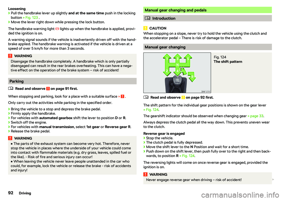 SKODA CITIGO 2019  Owners Manual Loosening
