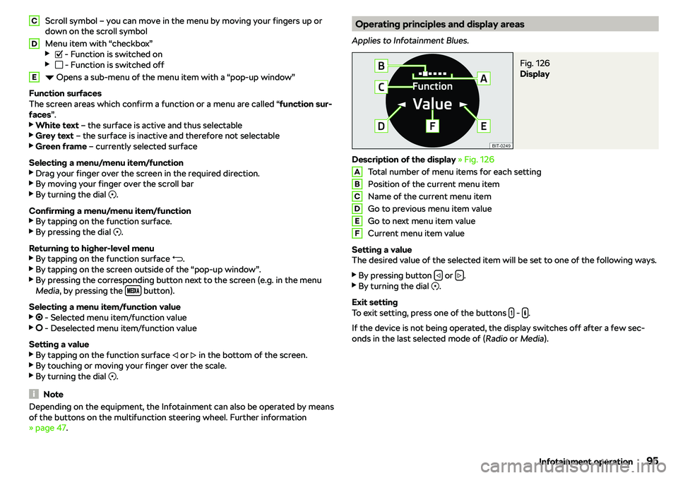 SKODA RAPID SPACEBACK 2018  Owners Manual Scroll symbol 