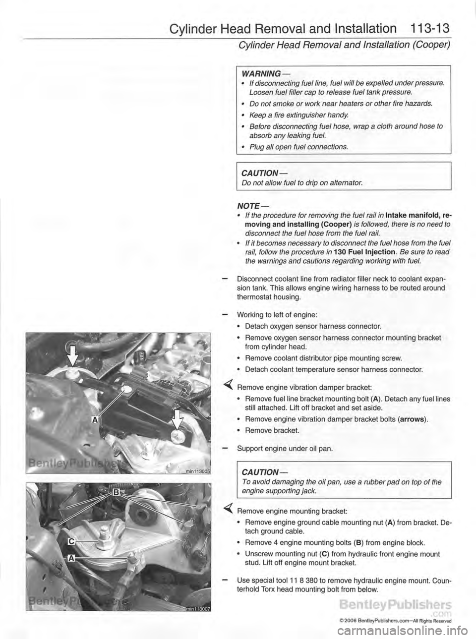 MINI COOPER 2002 Service Repair Manual MINI COOPER 2002 Service Repair Manual