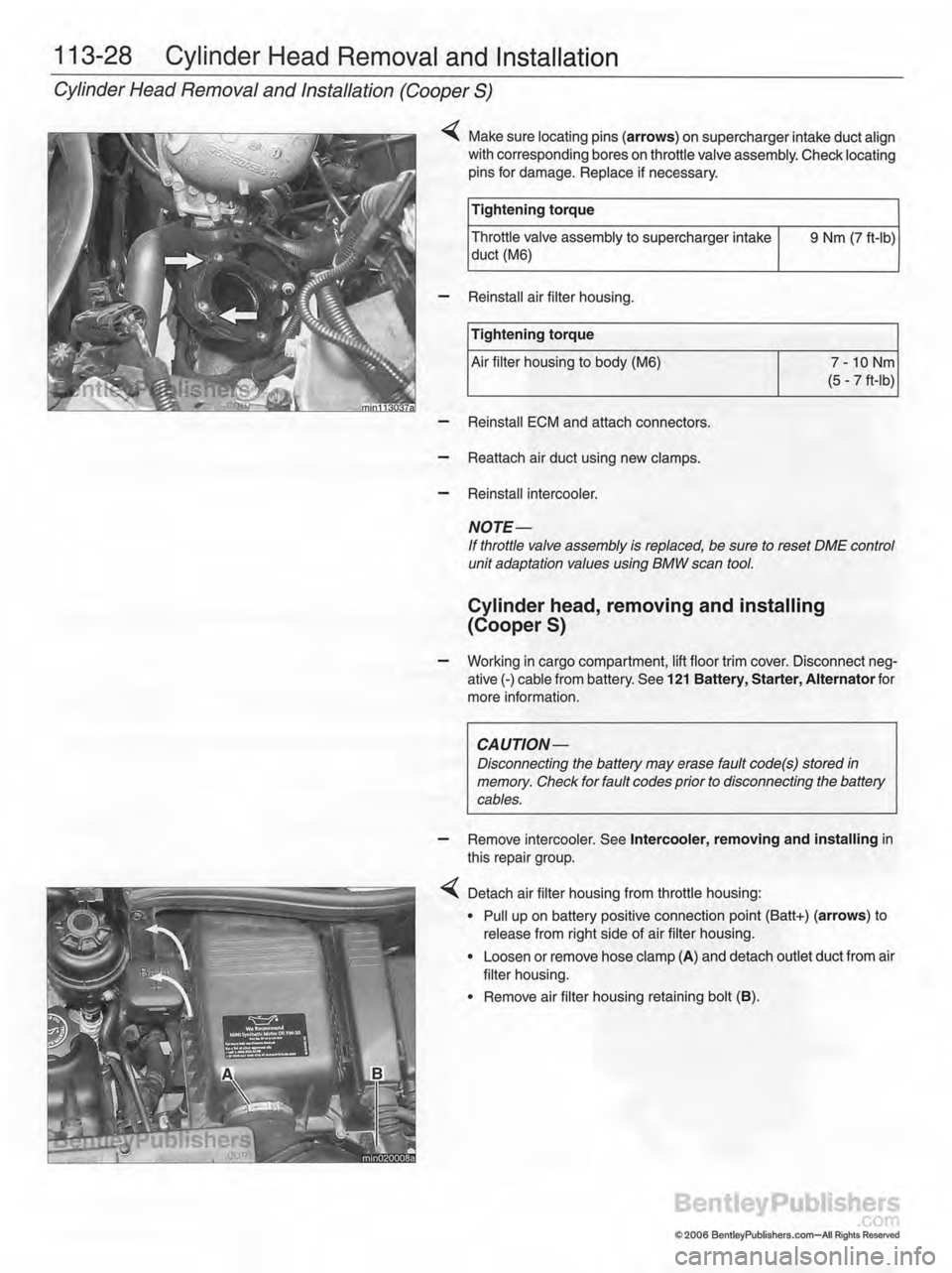 MINI COOPER 2002 Service Repair Manual MINI COOPER 2002 Service Repair Manual