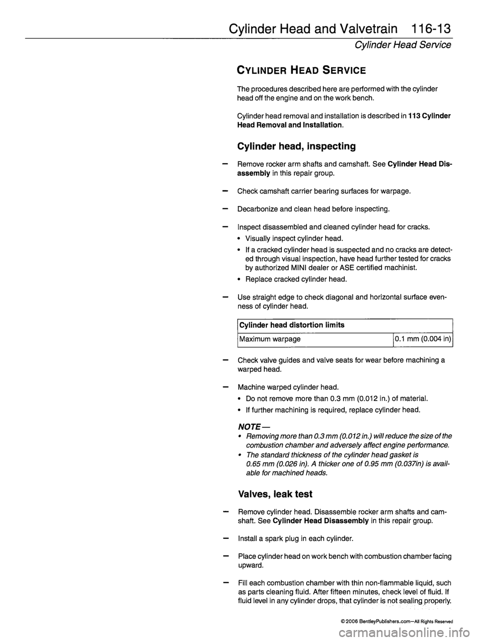 MINI COOPER 2002 Service Repair Manual MINI COOPER 2002 Service Repair Manual
