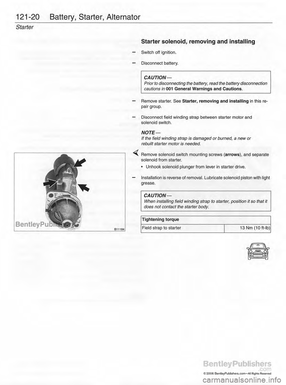 MINI COOPER 2002  Service Repair Manual 