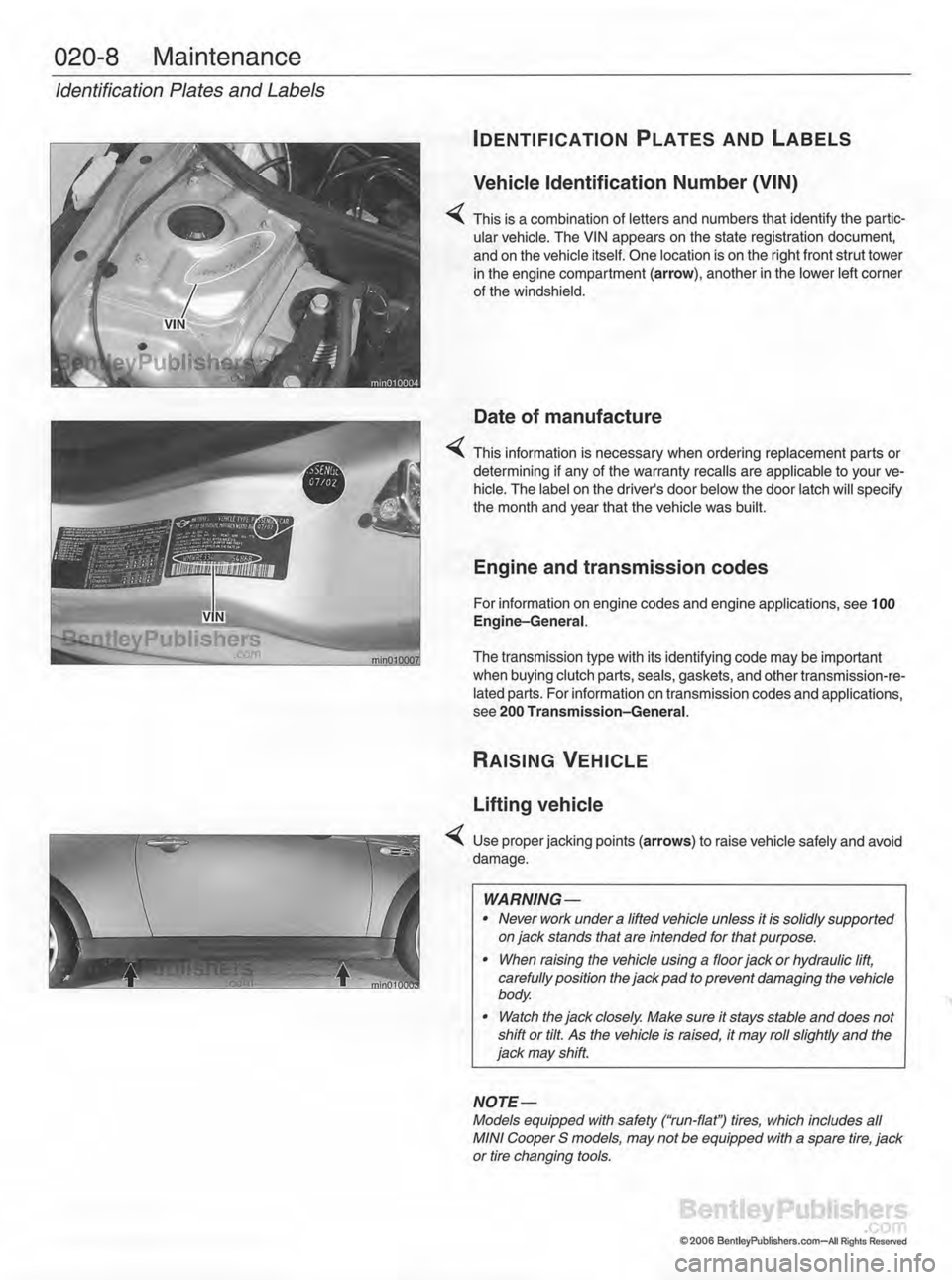 MINI COOPER 2002  Service Owners Guide 