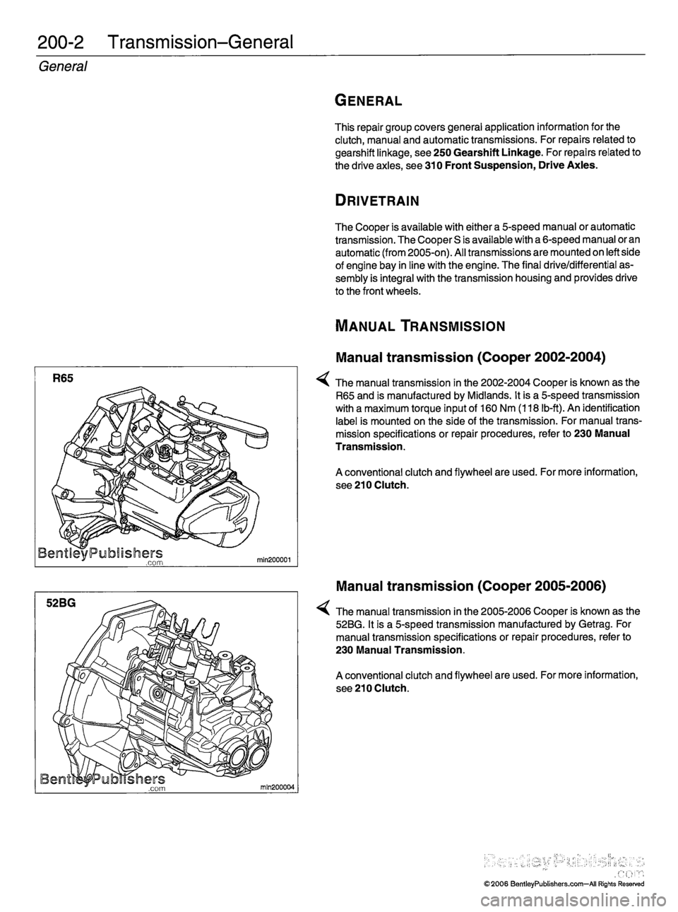 MINI COOPER 2002  Service Repair Manual 
