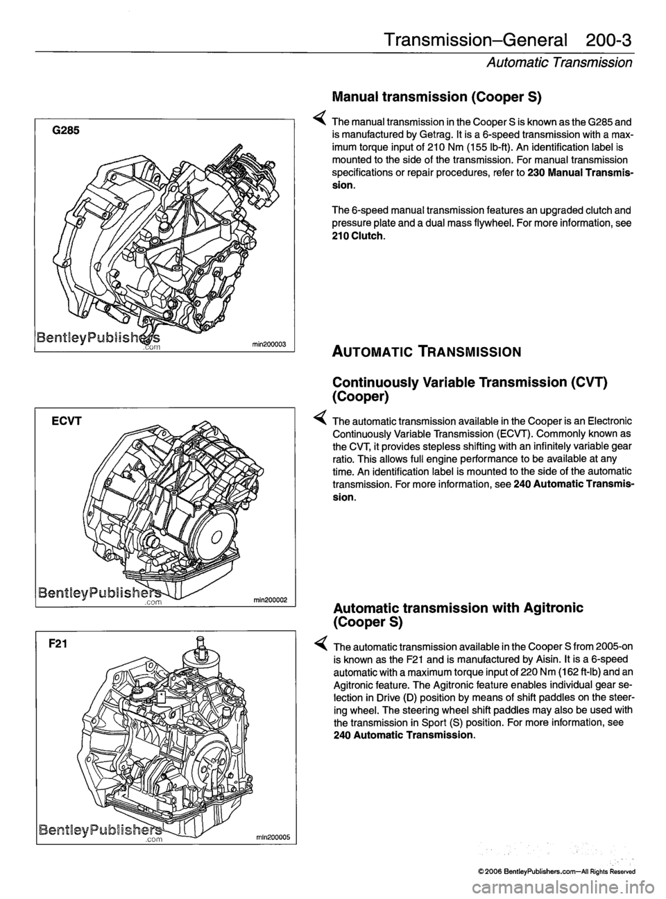 MINI COOPER 2002  Service Repair Manual 
