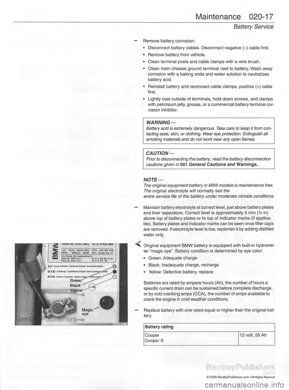 MINI COOPER 2002  Service Service Manual 