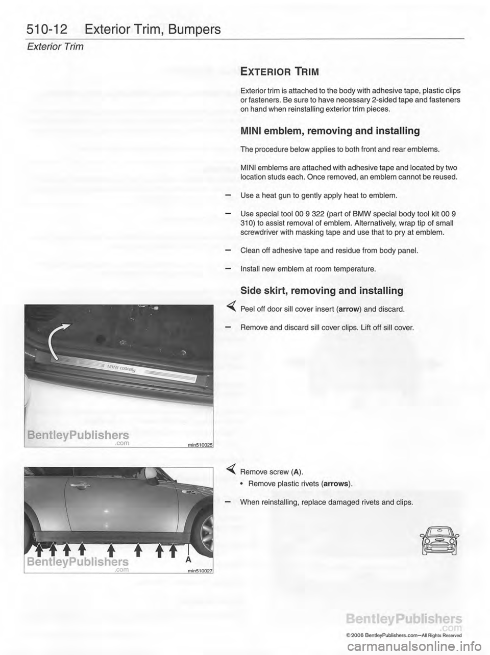 MINI COOPER 2002 Service Repair Manual MINI COOPER 2002 Service Repair Manual
