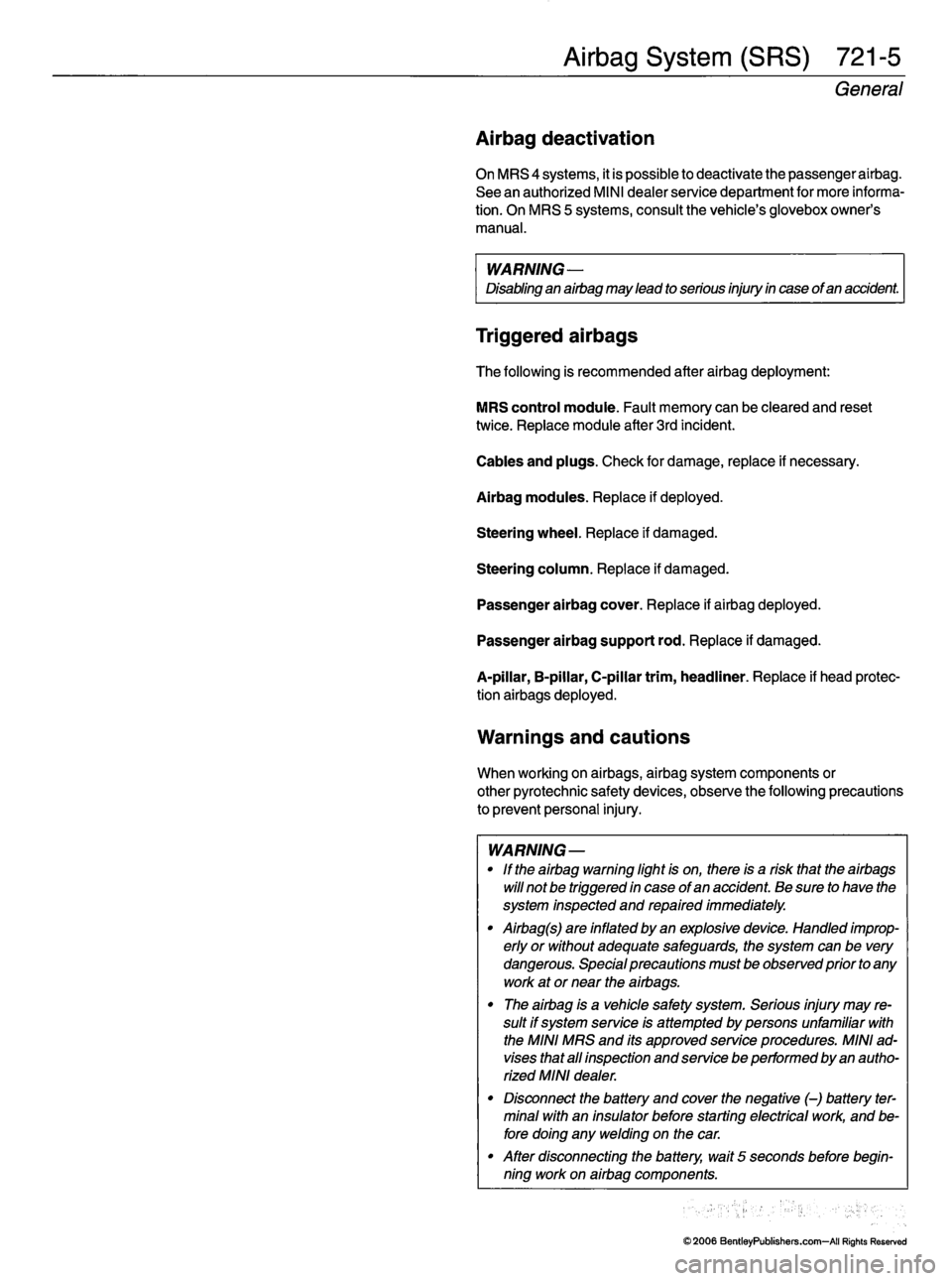 MINI COOPER 2002 Service Repair Manual MINI COOPER 2002 Service Repair Manual
