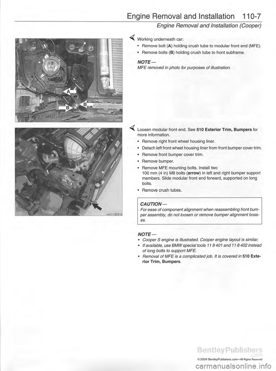 MINI COOPER 2002  Service Manual Online 