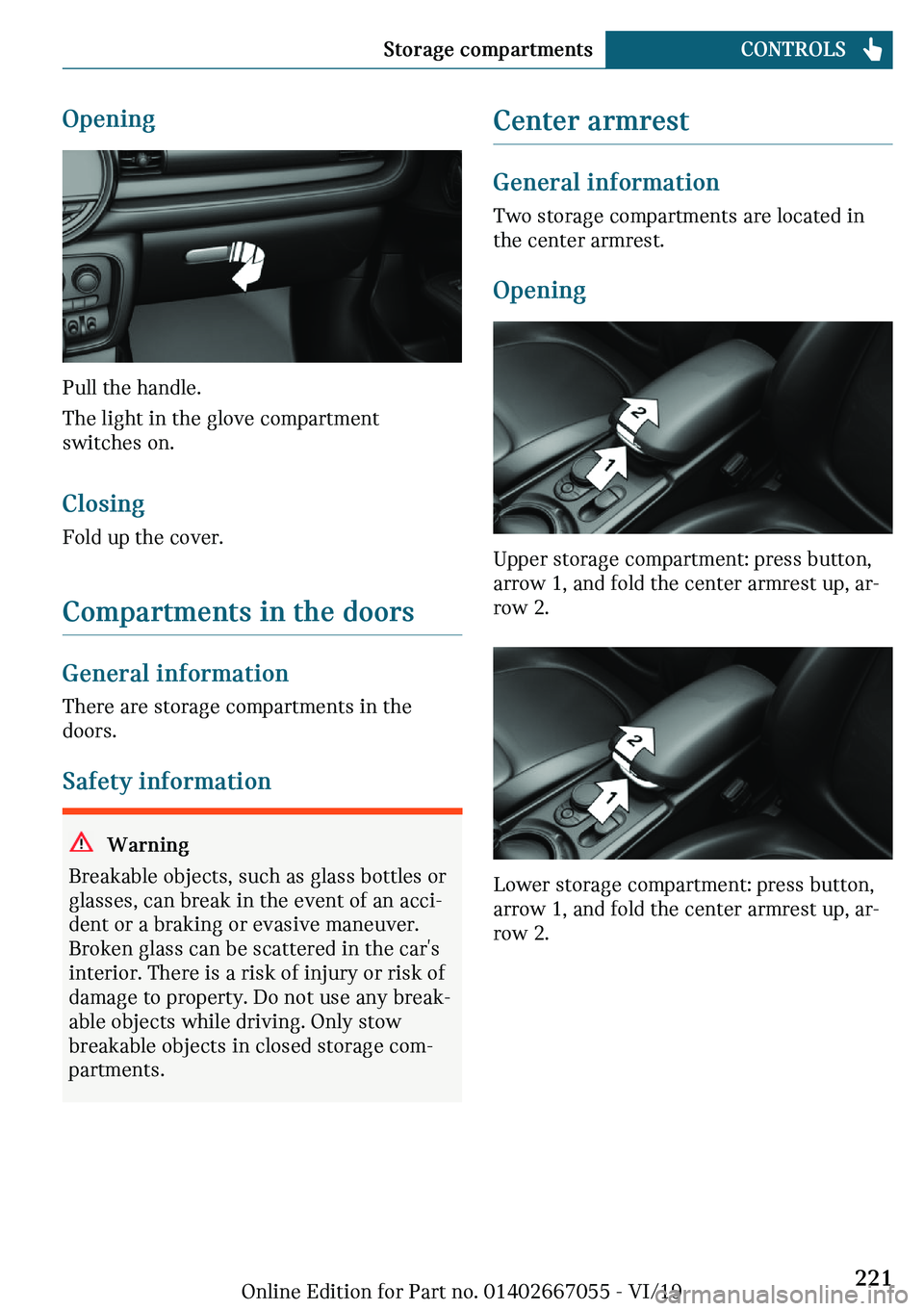 MINI CLUBMAN 2020  Owners Manual �O�