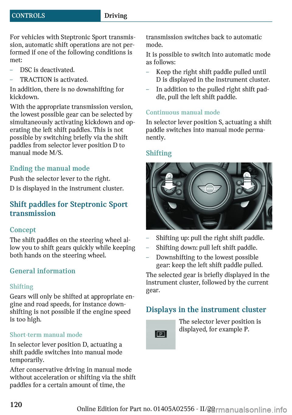MINI CLUBMAN 2021  Owners Manual �F�
