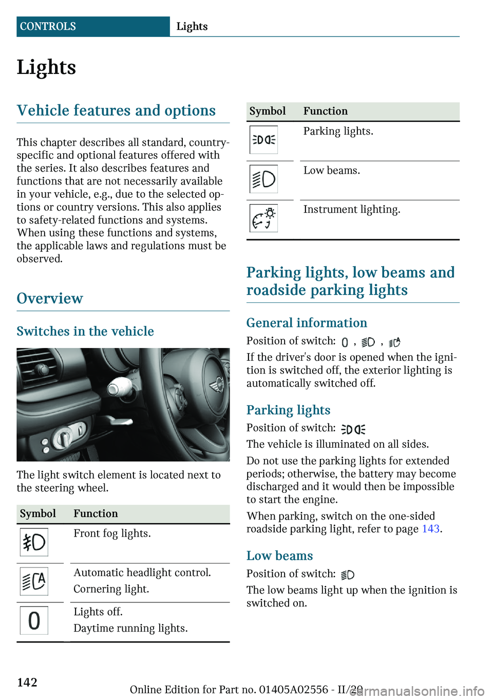 MINI CLUBMAN 2021  Owners Manual �A�
