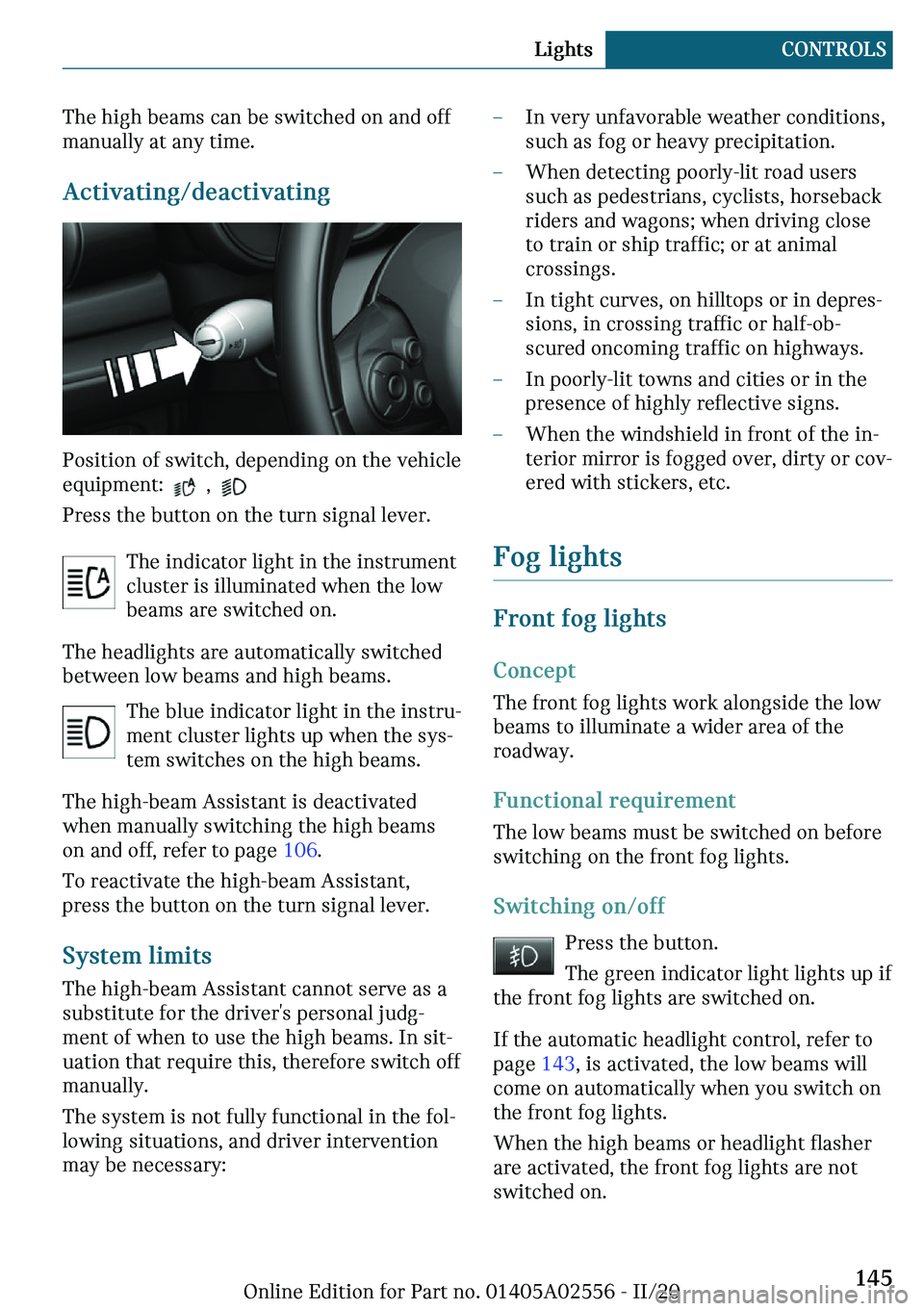 MINI CLUBMAN 2021  Owners Manual �m�