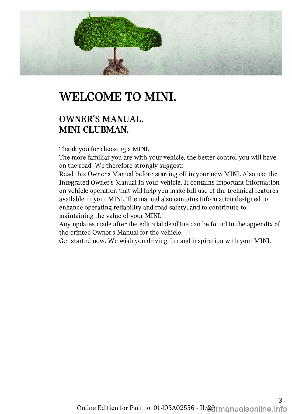 MINI CLUBMAN 2021  Owners Manual �W��A�C�O�M���m�O��M�-�N�-c�O�W�N��`