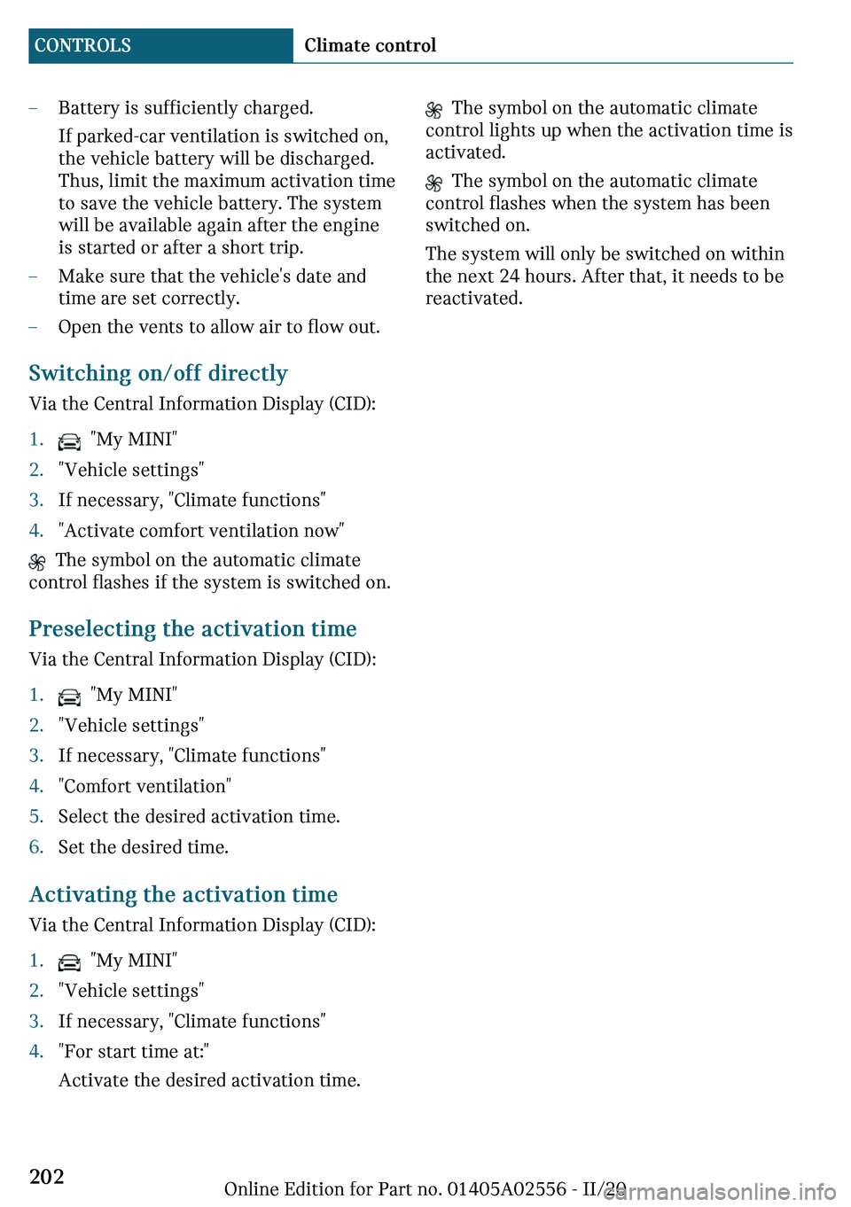 MINI CLUBMAN 2021  Owners Manual 