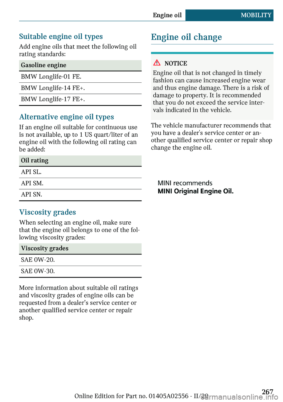 MINI CLUBMAN 2021  Owners Manual �d�