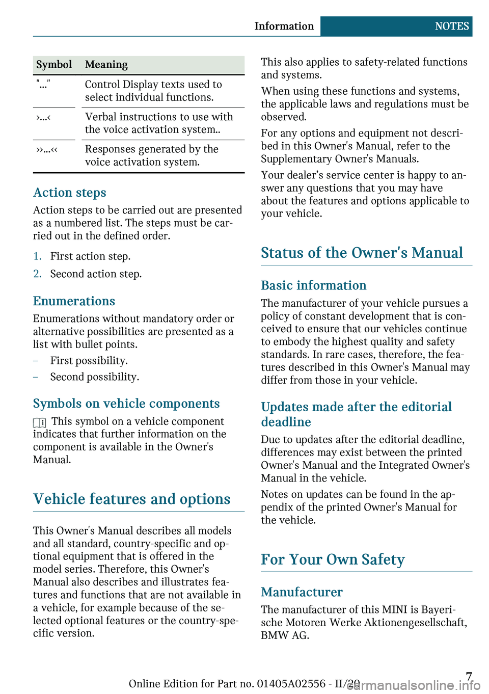 MINI CLUBMAN 2021  Owners Manual �d�m�b�