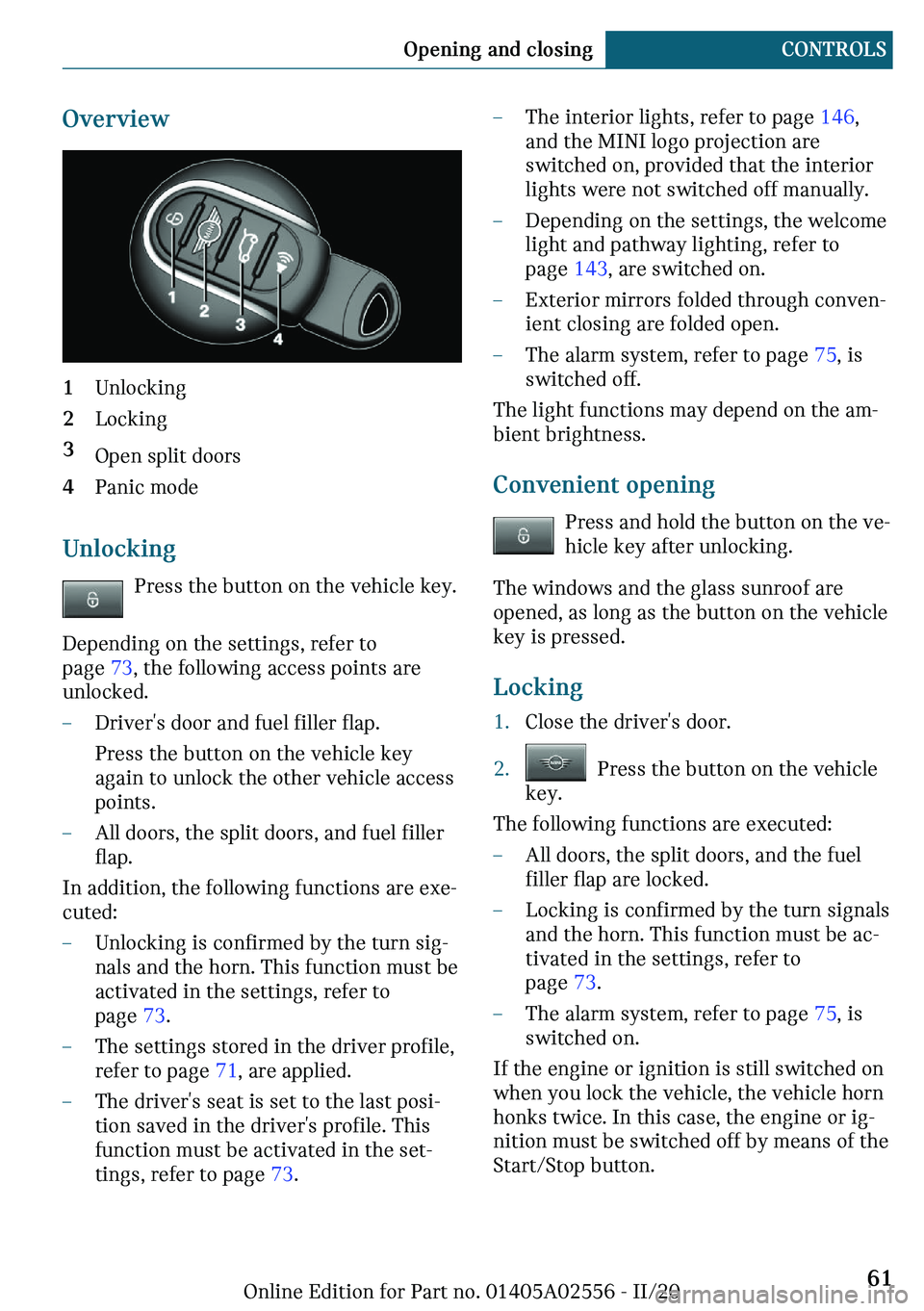 MINI CLUBMAN 2021 Repair Manual �O	�