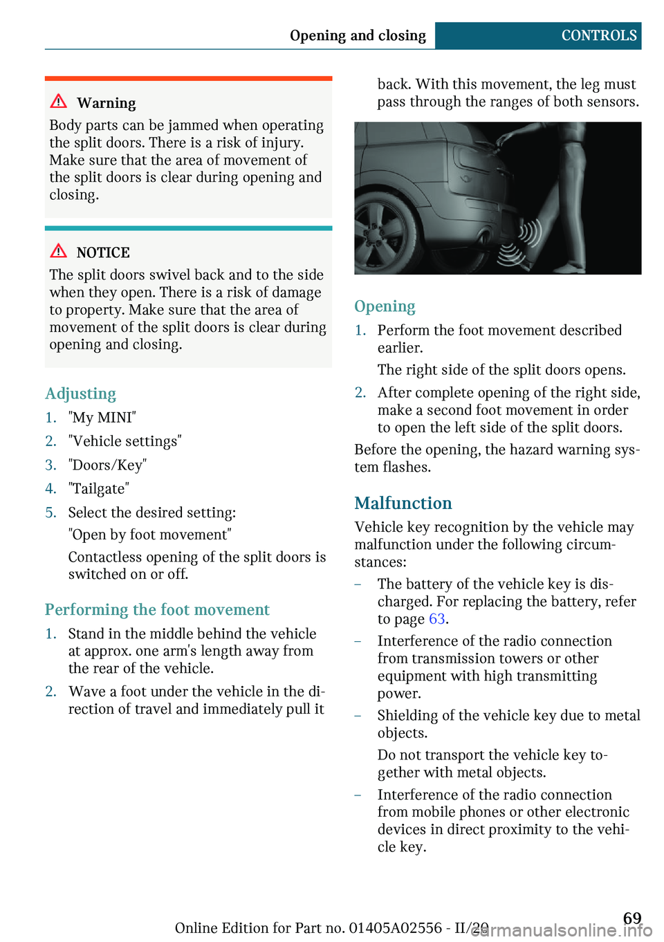 MINI CLUBMAN 2021 Repair Manual �W�