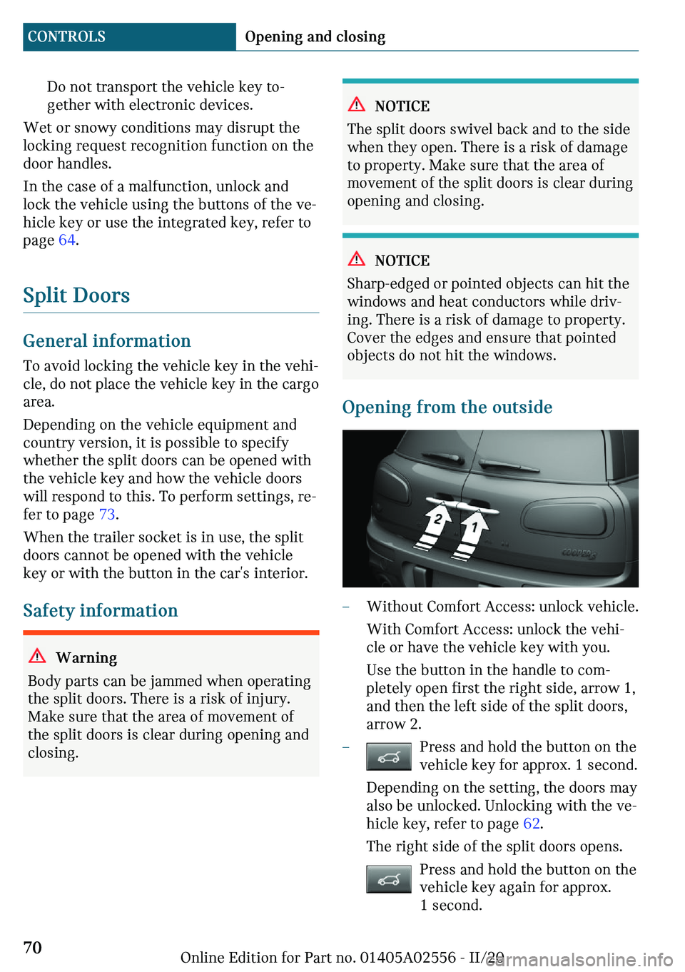MINI CLUBMAN 2021 Repair Manual ��