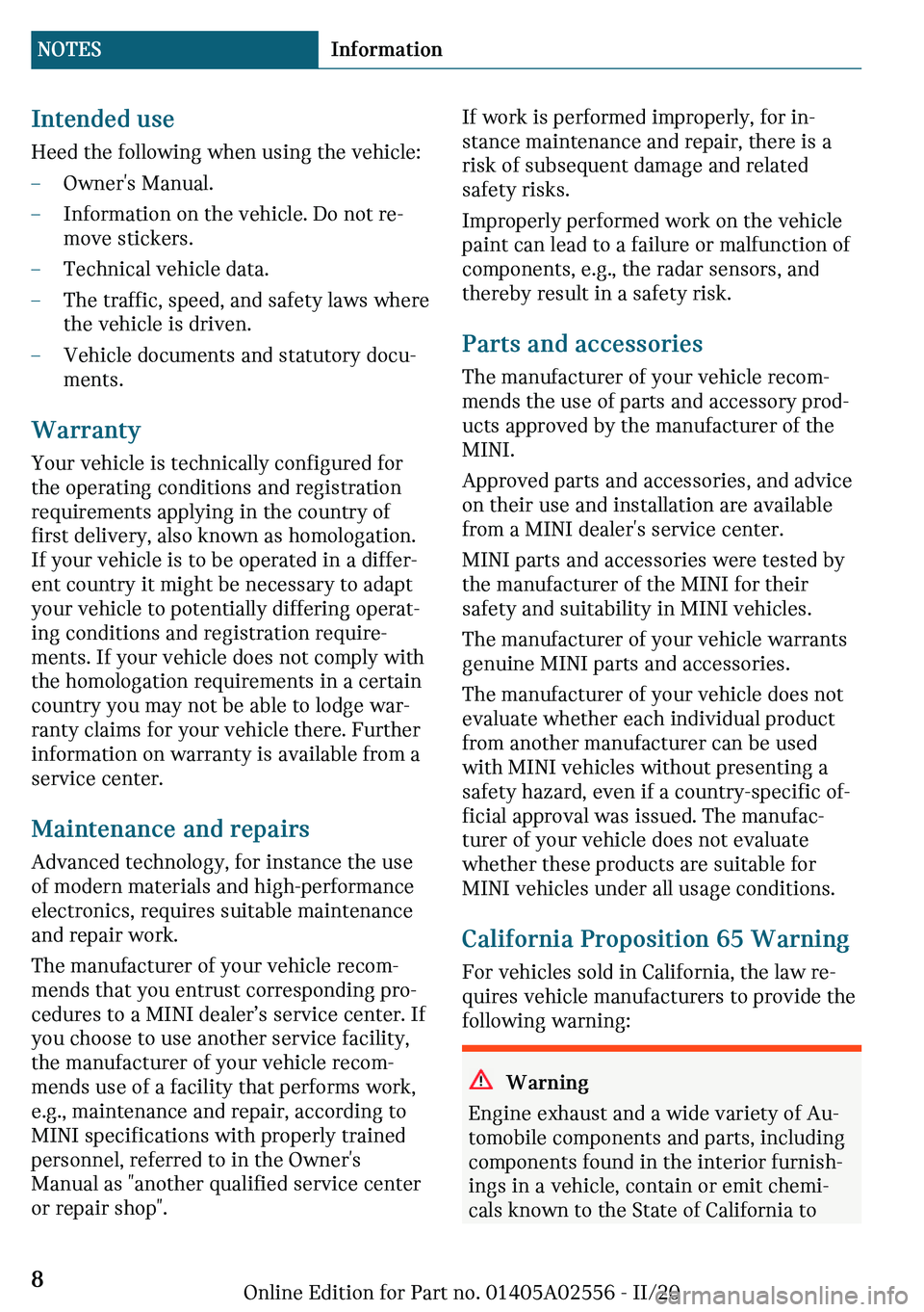 MINI CLUBMAN 2021  Owners Manual �-�n�