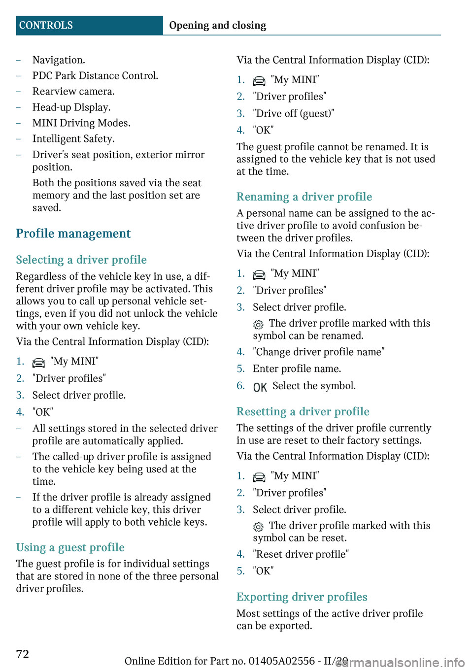 MINI CLUBMAN 2021 Manual PDF 