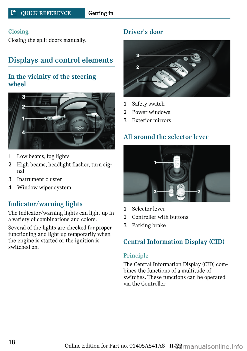MINI CLUBMAN 2023 User Guide �C�