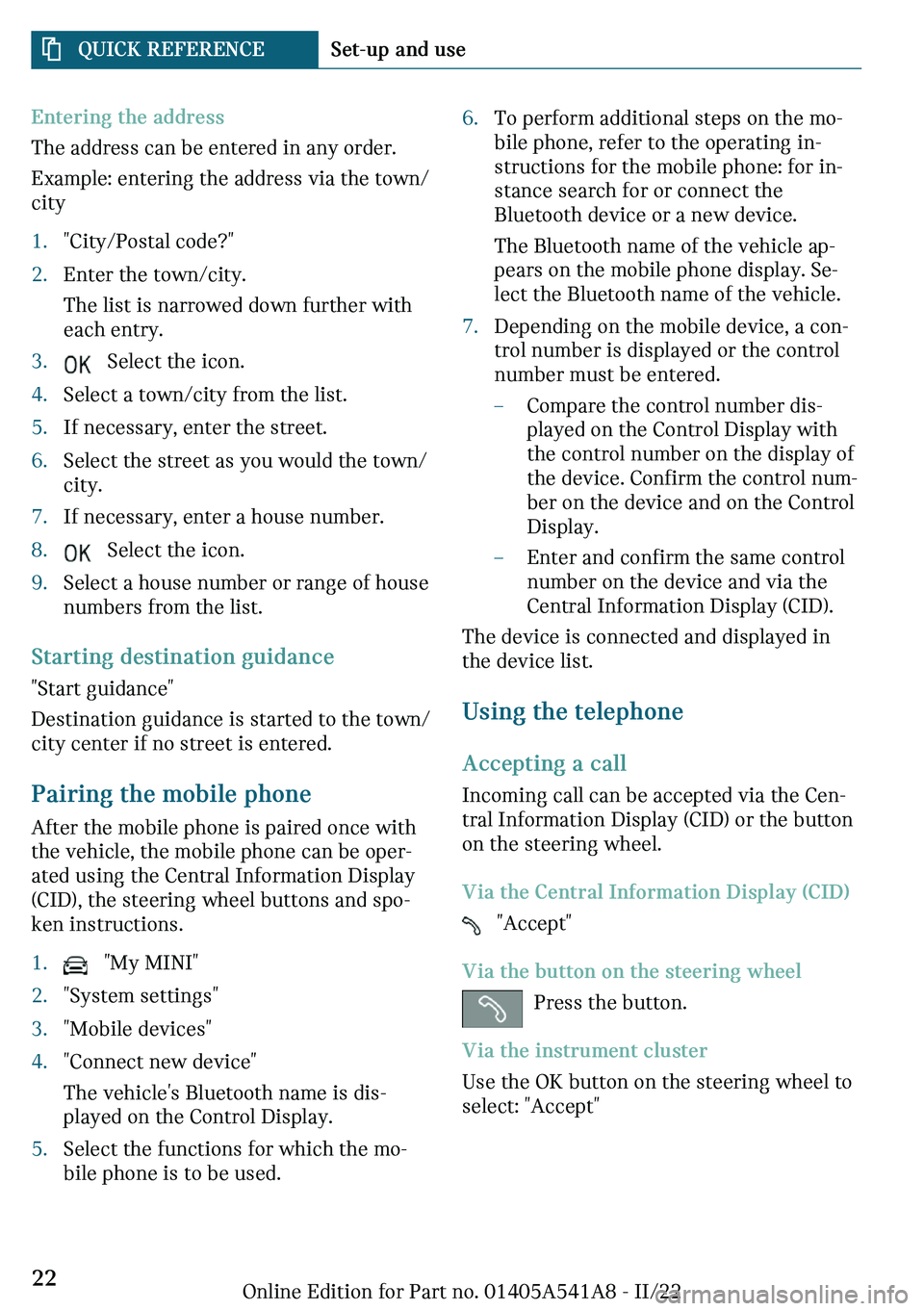 MINI CLUBMAN 2023 Owners Manual ��n�