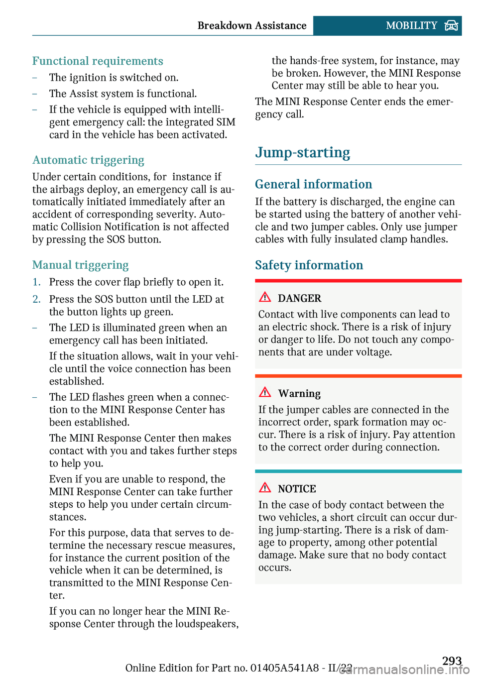 MINI CLUBMAN 2023  Owners Manual �F�