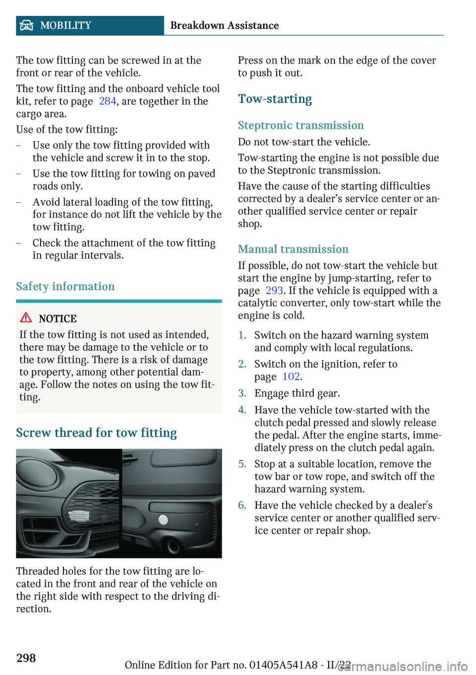 MINI CLUBMAN 2023  Owners Manual �m�