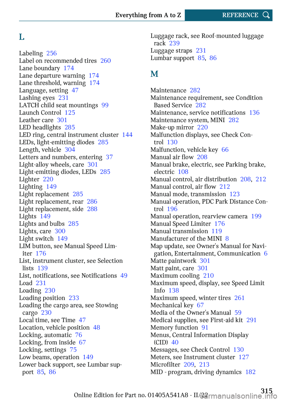 MINI CLUBMAN 2023  Owners Manual �A
�A�