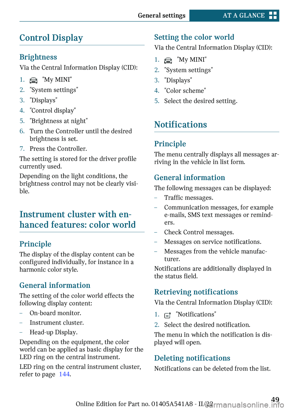 MINI CLUBMAN 2023 Service Manual �C�