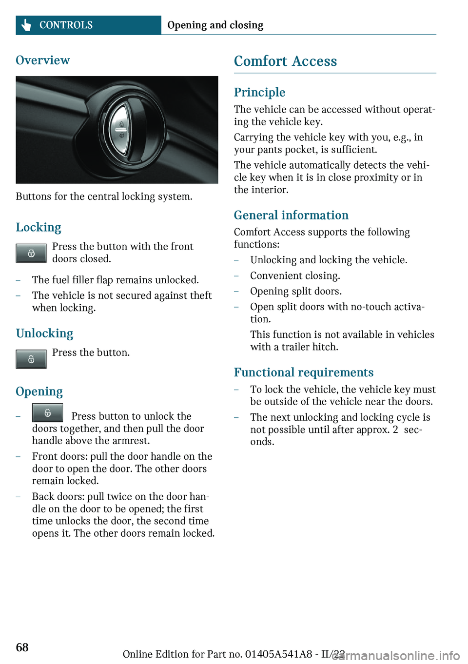 MINI CLUBMAN 2023 Repair Manual �O	�