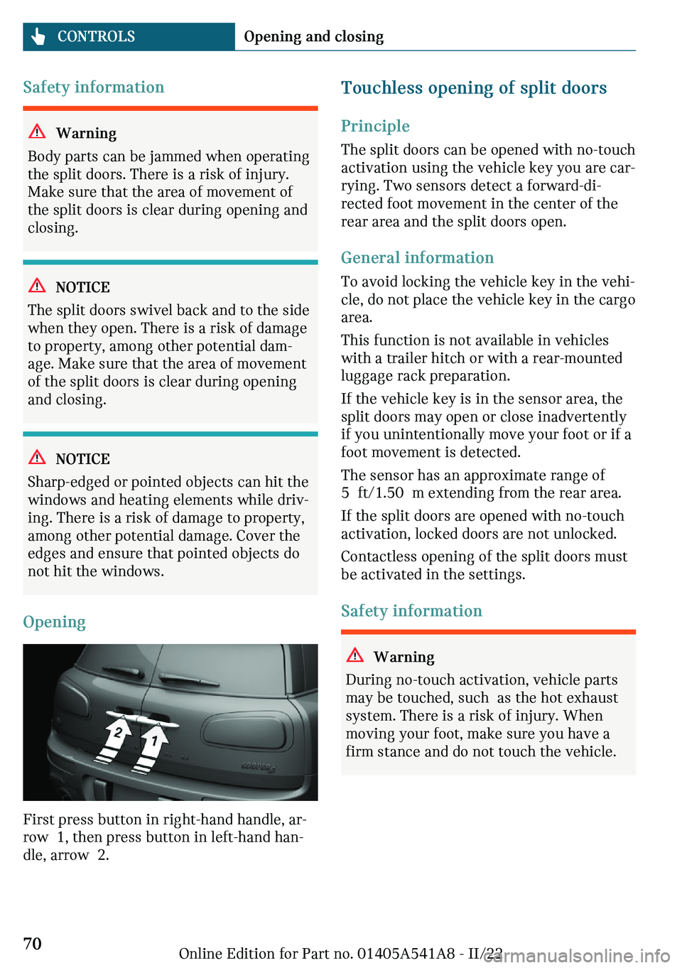 MINI CLUBMAN 2023 Repair Manual �d�