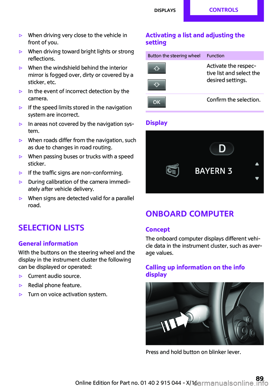 MINI COOPER 2017 Manual Online '