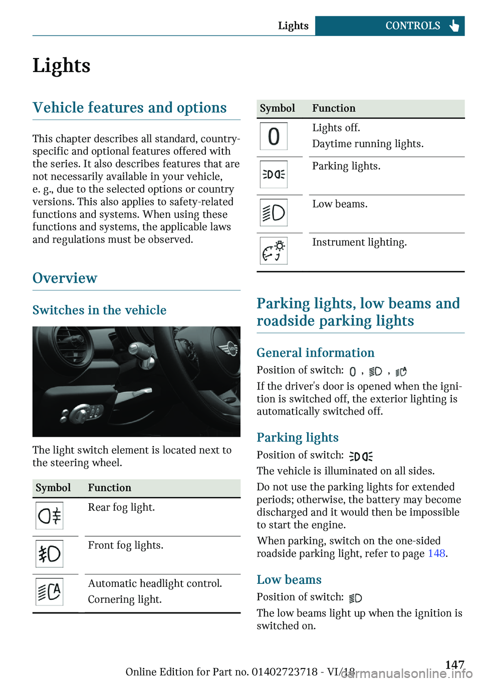 MINI COOPER 2019  Owners Manual �A�