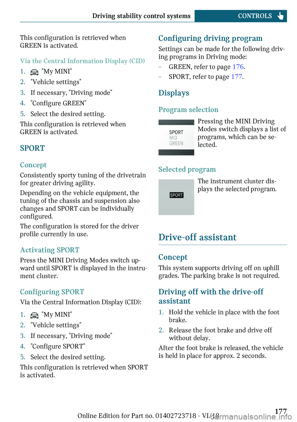 MINI COOPER 2019  Owners Manual �m�