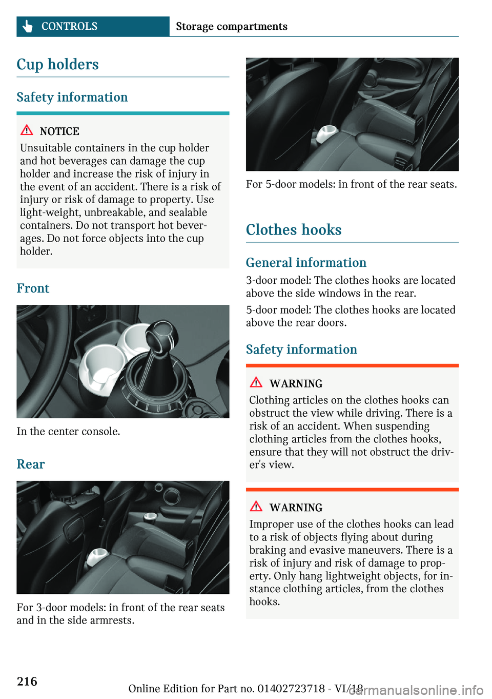 MINI COOPER 2019  Owners Manual �C�