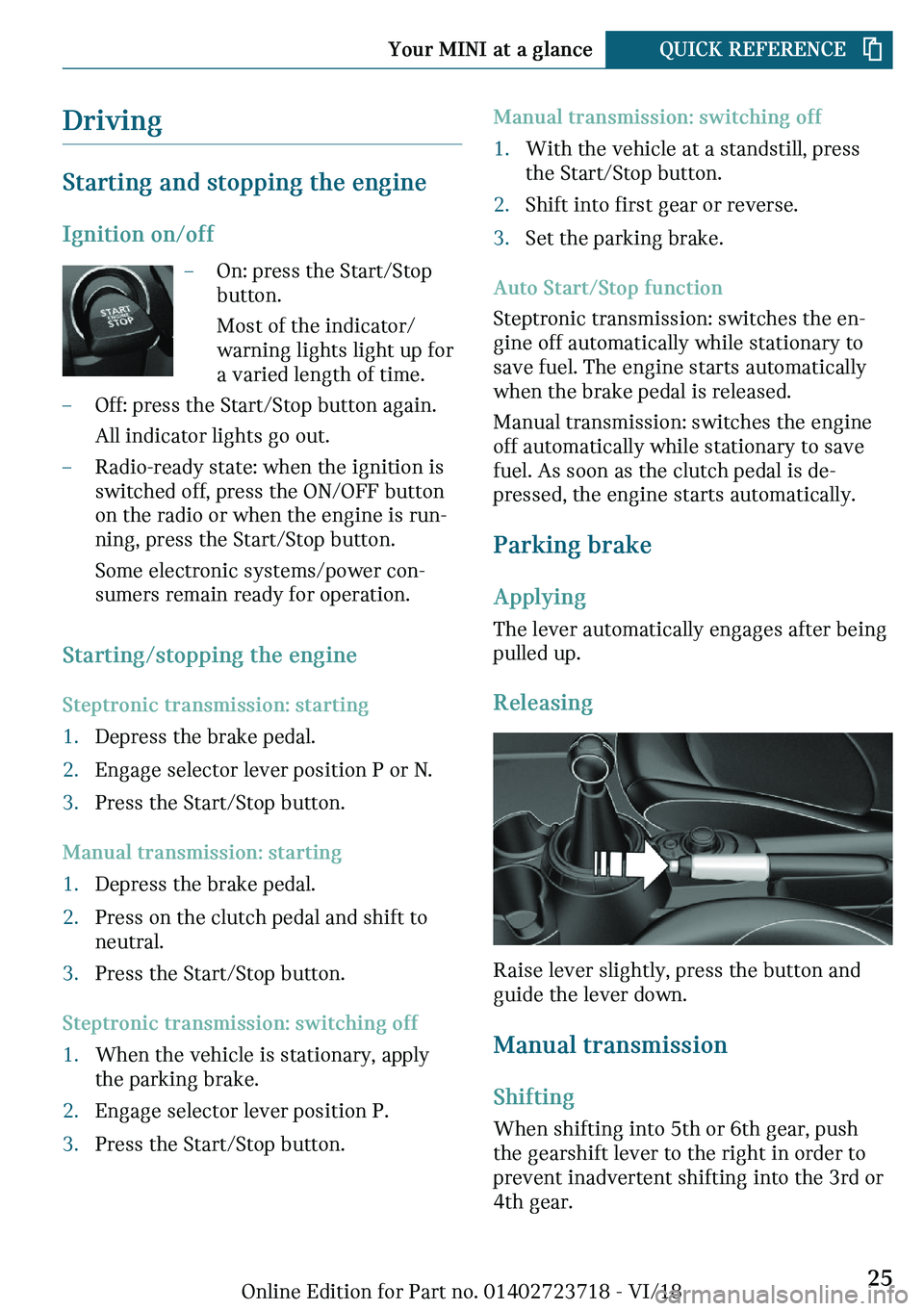 MINI COOPER 2019 Owners Manual ��r�
