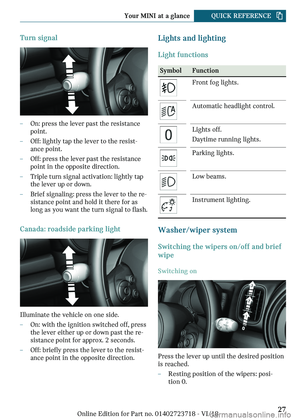 MINI COOPER 2019 Owners Manual �m�