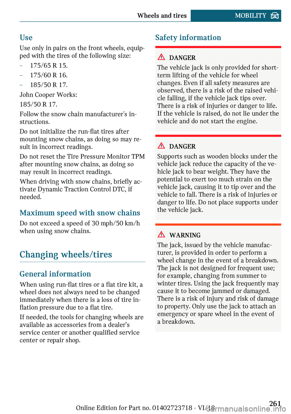 MINI COOPER 2019  Owners Manual �r�