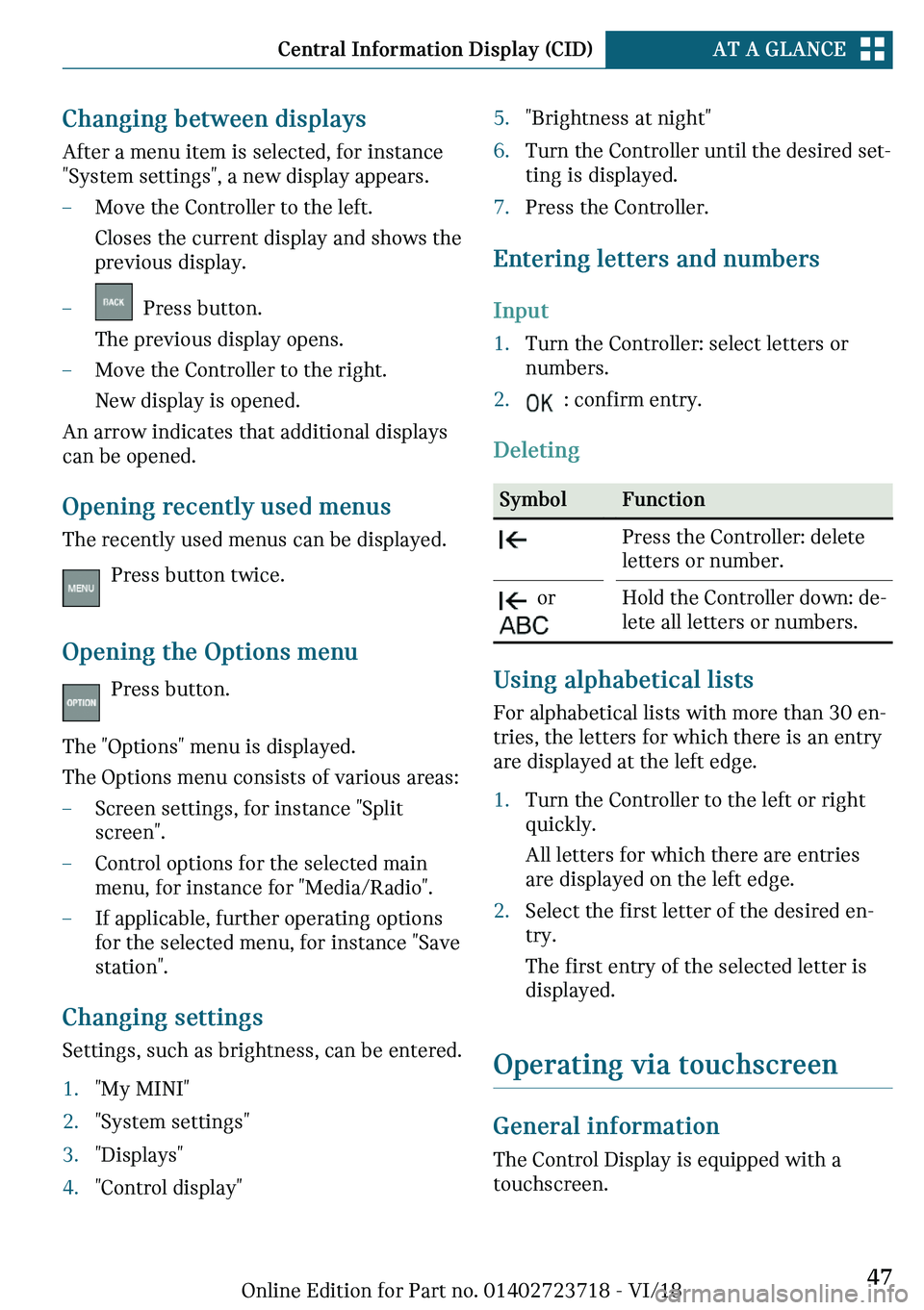 MINI COOPER 2019 Service Manual �C�