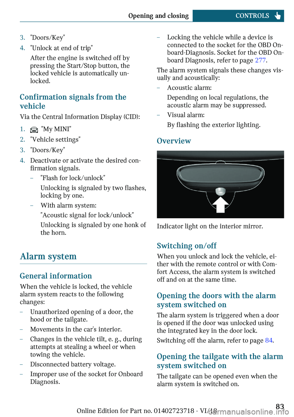 MINI COOPER 2019 Manual Online c