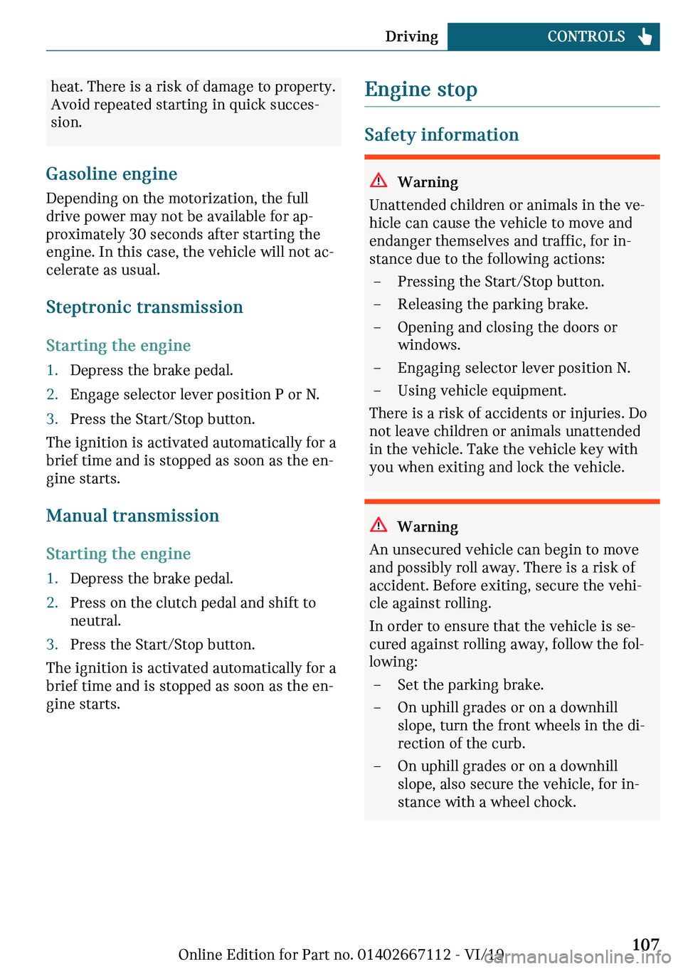 MINI COOPER 2020  Owners Manual �