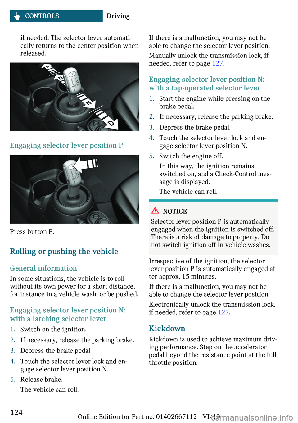 MINI COOPER 2020  Owners Manual �