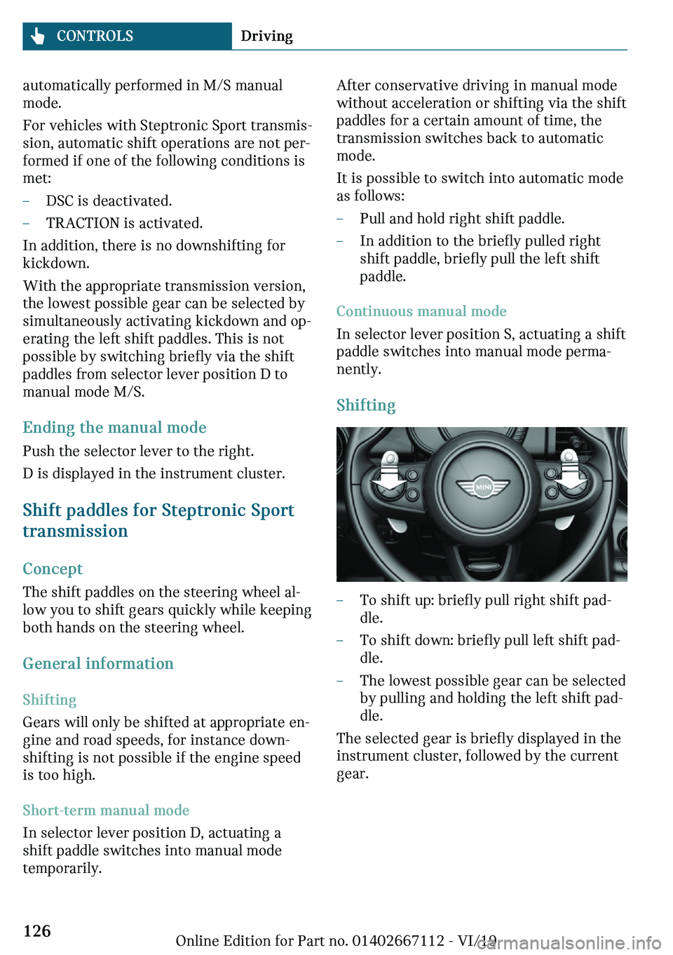 MINI COOPER 2020  Owners Manual �