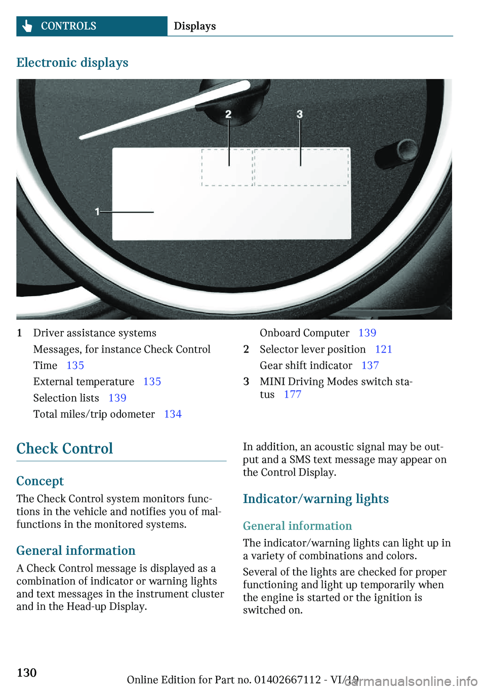 MINI COOPER 2020  Owners Manual ��