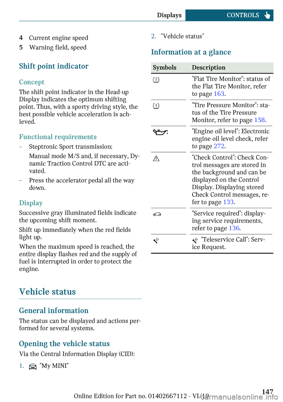 MINI COOPER 2020  Owners Manual �C�