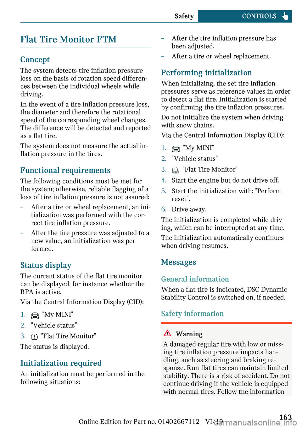 MINI COOPER 2020  Owners Manual �F�